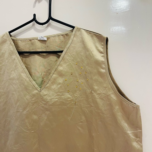 Golden satin top - Picture 3 of 5
